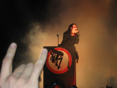 Лот: 12028098. Фото: 1. Marilyn Manson Микрофон 100% оригинал. Вещи известных людей, автографы
