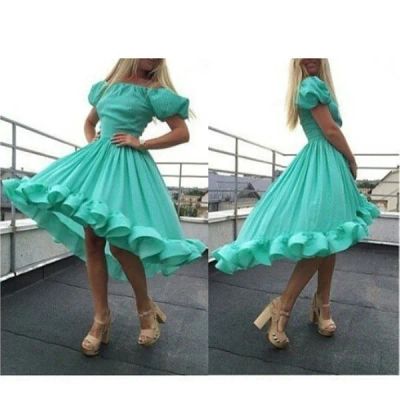 Лот: 7721097. Фото: 1. Женское бирюзовое платье Vestido... Платья