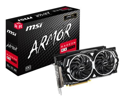 Лот: 17436685. Фото: 1. Видеокарта MSI PCI-E RX 590 ARMOR... Видеокарты