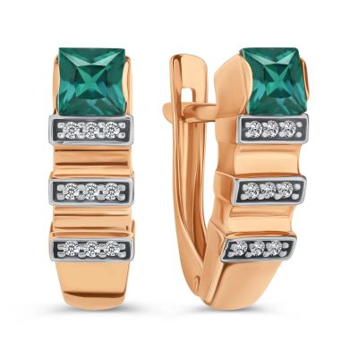 Лот: 23877475. Фото: 1. Серьги TALANT из золота с кварцем... Серьги, каффы