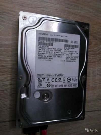 Лот: 16369563. Фото: 1. Жесткий диск (hdd) hitachi hds721050cla362... Жёсткие диски