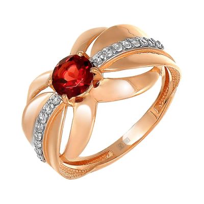 Лот: 23784791. Фото: 1. Кольцо TALANT из золота с гранатом... Кольца, перстни