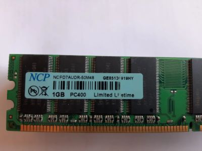 Лот: 16360909. Фото: 1. DDR1 1Gb NCP PC400. Оперативная память