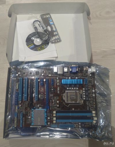 Лот: 15254732. Фото: 1. Материнская плата ASUS P8H77-V... Материнские платы
