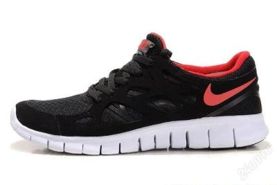 Лот: 1186182. Фото: 1. Nike free run 2 Черно-Красные. Кеды, кроссовки, слипоны