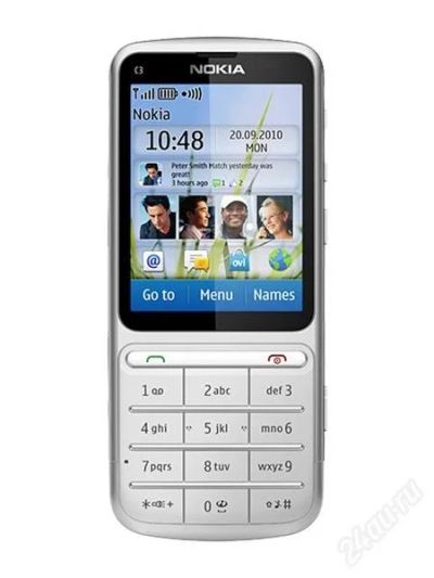 Лот: 2449131. Фото: 1. Nokia C3-01 Silver. Кнопочные мобильные телефоны