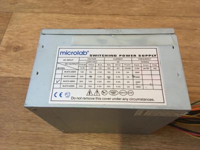 Лот: 17267387. Фото: 1. Блок питания 350w Microlab. Корпуса, блоки питания