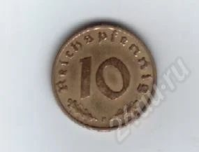 Лот: 561343. Фото: 1. 10 Фашистских Рейхспфенниг 1939... Европа
