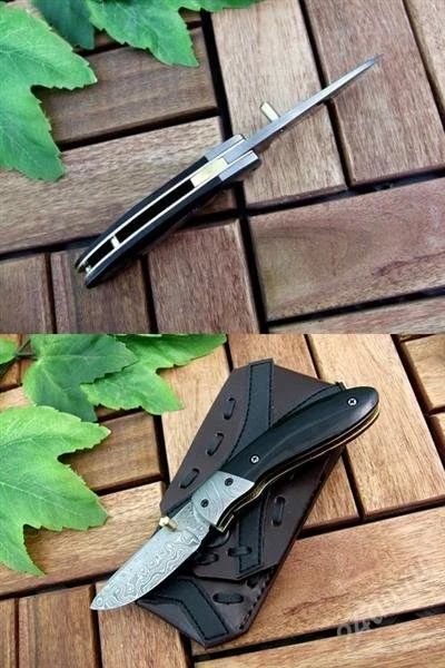 Лот: 784963. Фото: 1. Складной нож ручной работы из... Ножи, топоры