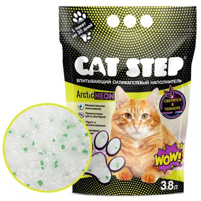 Лот: 24836905. Фото: 1. Cat Step Arctic Neon наполнитель... Миски, лотки, наполнители