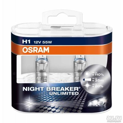 Лот: 9030304. Фото: 1. Комплект ламп Osram H1 55w 12v... Оптика и освещение