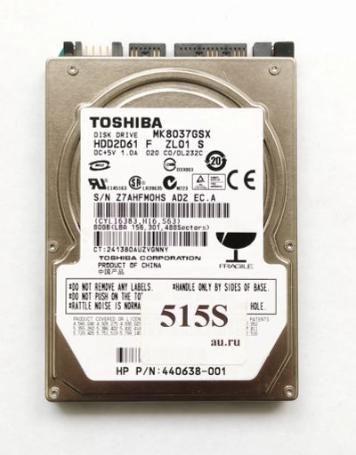 Лот: 18685125. Фото: 1. Жесткий диск SATA-II 2,5 Toshiba... Жёсткие диски (HDD)