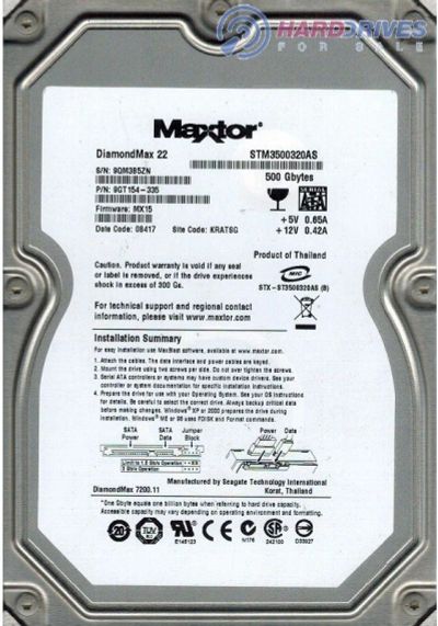 Лот: 11593794. Фото: 1. Жесткий диск для компьютера: Maxtor... Жёсткие диски (HDD)