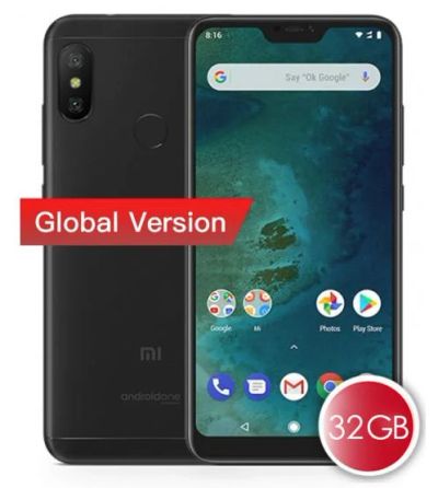 Лот: 12950510. Фото: 1. Xiaomi mi a2 lite 3/32Gb. черный... Смартфоны