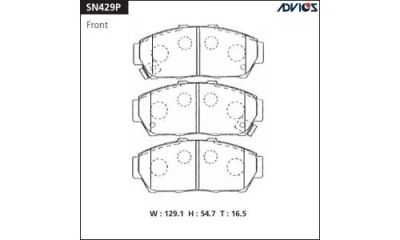 Лот: 17646506. Фото: 1. Тормозные колодки SN429 ADVICS... Тормозная система