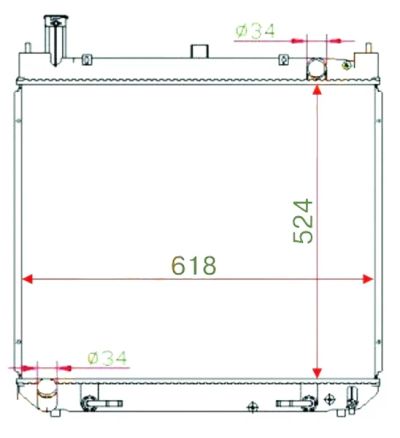 Лот: 3697692. Фото: 1. Радиатор toyota hiace granvia... Двигатель и элементы двигателя