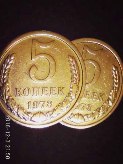 Лот: 12739841. Фото: 1. 5 копеек 1978. Россия и СССР 1917-1991 года