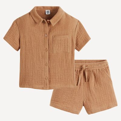 Лот: 25235512. Фото: 1. Комплект из шорт и рубашки LaRedoute. Полки, стеллажи, этажерки
