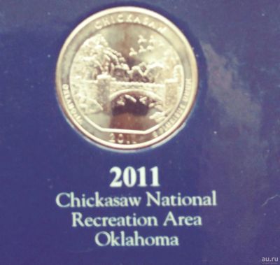 Лот: 13784419. Фото: 1. 25 центов США 2011 парк №10 Chickasaw... Америка