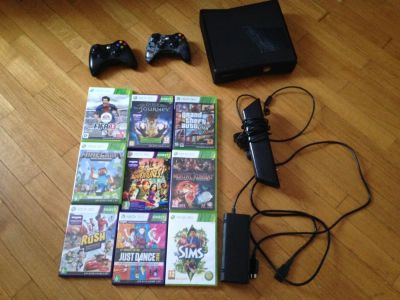 Лот: 4974975. Фото: 1. XBOX360 + 500GB + 9 Игр + Kinect... Игровые приставки, консоли