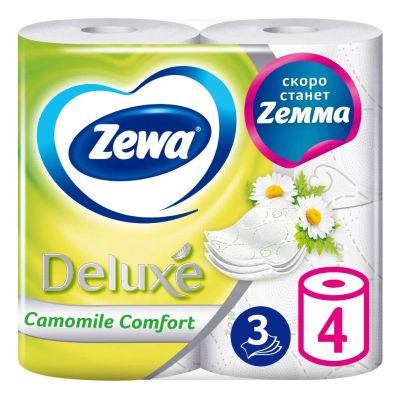 Лот: 25735422. Фото: 1. Туалетная бумага Zewa, Deluxe... Средства личной гигиены 