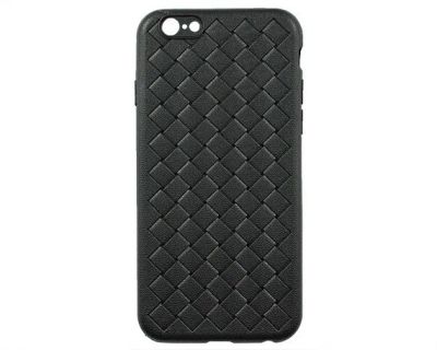 Лот: 12577166. Фото: 1. Чехол iPhone 6/6S плетеный черный. Чехлы, бамперы