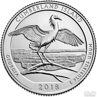 Лот: 13261752. Фото: 1. США. 25 центов 2018 года. 44 парк. Америка