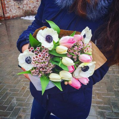 Лот: 7239645. Фото: 1. Сборный букет. Цветы на Щорса... Свежие цветы