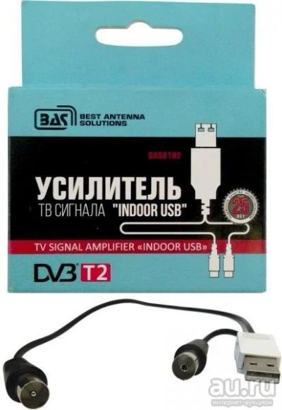 Лот: 13378126. Фото: 1. Антенный усилитель BAS 8102 indoor-usb. Антенны