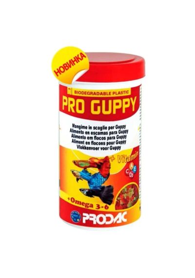 Лот: 6516380. Фото: 1. Корм Prodac Pro Guppy для гуппи... Корма