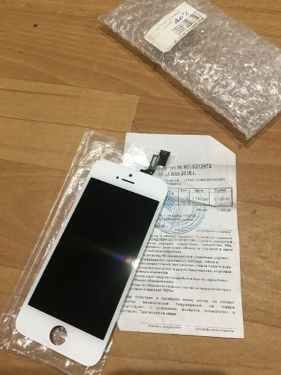 Лот: 11714000. Фото: 1. Дисплей iPhone 5s в сборе белый-оригинал. Дисплеи, дисплейные модули, тачскрины