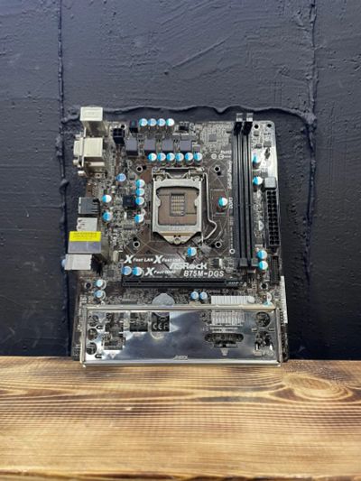 Лот: 19056282. Фото: 1. Материнская плата ASrock B75M-DGS... Материнские платы