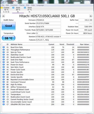 Лот: 11711666. Фото: 1. Жесткий диск HDD Hitachi 500 Гб... Жёсткие диски (HDD)