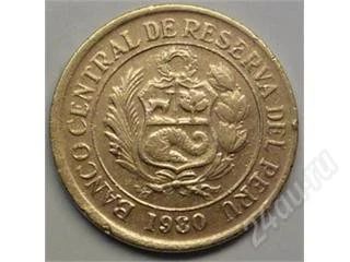 Лот: 112758. Фото: 1. Перу. 5 соль 1980г. Америка