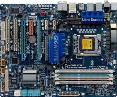 Лот: 716597. Фото: 1. Gigabyte GA-EX58-UD3R (rev. 1... Материнские платы