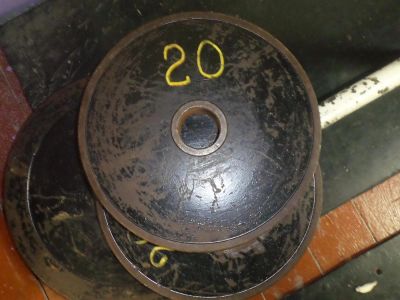 Лот: 2458672. Фото: 1. блины для штанги 2 х 20 кг д 50... Штанги, блины