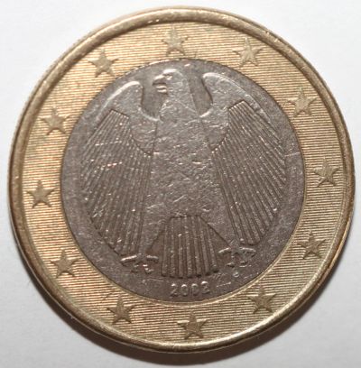Лот: 6090260. Фото: 1. 1 евро 2002 год. Германия. F. Германия и Австрия