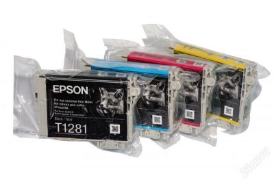 Лот: 1467791. Фото: 1. оригинальные картриджи Epson T1281-T1284... Картриджи, расходные материалы