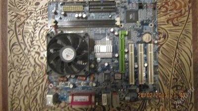 Лот: 2560405. Фото: 1. GigaByte GA-7VM400M(RZ) + процессор... Материнские платы