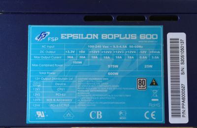 Лот: 20054710. Фото: 1. Блок для питания ПК: FSP Epsilon... Корпуса, блоки питания