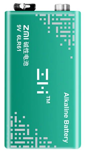 Лот: 11874541. Фото: 1. Батарейка крона ZMI 6LR61 alkaline... Батарейки, аккумуляторы, элементы питания