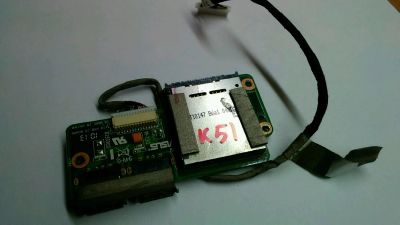 Лот: 11959980. Фото: 1. Плата USB + картридер для ноутбука... Платы расширения, контроллеры, доп. порты