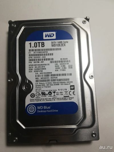 Лот: 18182488. Фото: 1. 1 ТБ Жесткий диск WD10EZEX. Жёсткие диски (HDD)