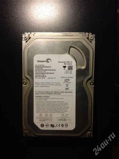 Лот: 2122671. Фото: 1. Б/У Жесткий диск SATA 250GB 7200rpm... Жёсткие диски (HDD)