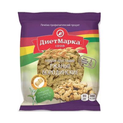 Лот: 24609397. Фото: 1. Отруби ржаные хрустящие "Бородинские... Лекарства