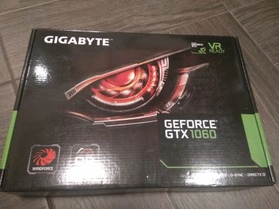 Лот: 11896778. Фото: 1. Gigabyte GTX 1060 WF OC 3GB (чек... Видеокарты