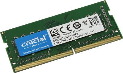 Лот: 12659614. Фото: 1. SO-DIMM DDR-4 8192Mb Crucial CT8G4SFS824A... Оперативная память