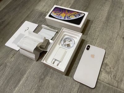 Лот: 19322657. Фото: 1. iPhone XS Max, 256GB, Silver. Смартфоны