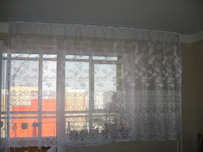 Лот: 4055937. Фото: 1. Тюль короткая. Шторы, тюль
