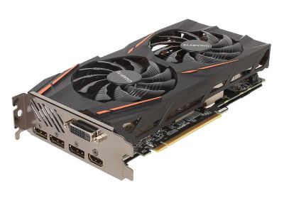 Лот: 17396985. Фото: 1. Видеокарта rx 480 4gb Gigabyte... Видеокарты